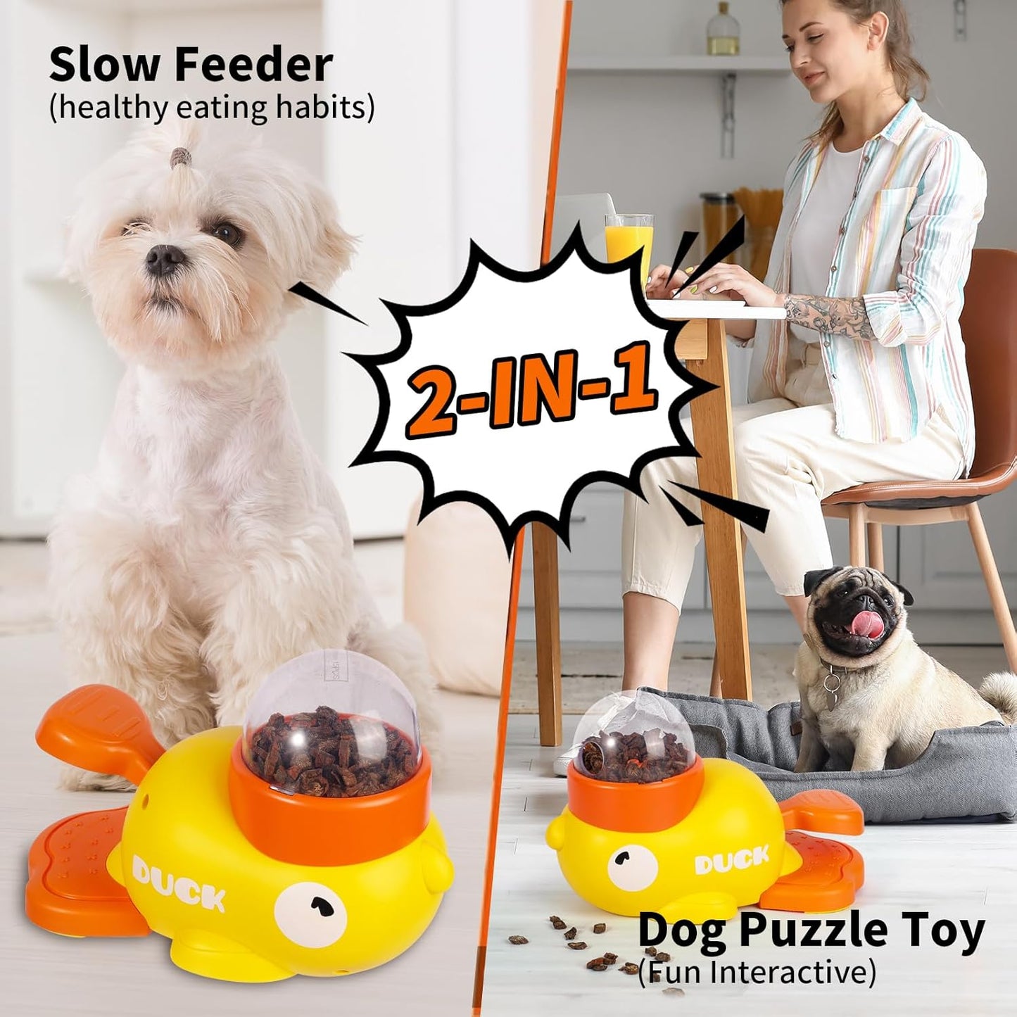 QuackSnack – Duck-Shaped IQ Feeder Toy